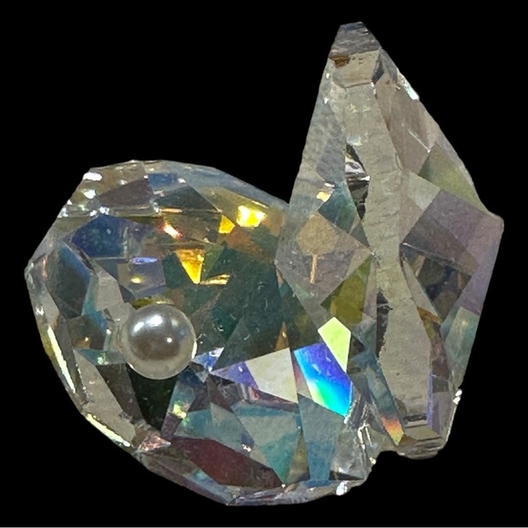 Set of 3 Miniature Crystal Figurines on Display Mirror Plate - Picture 10 of 15